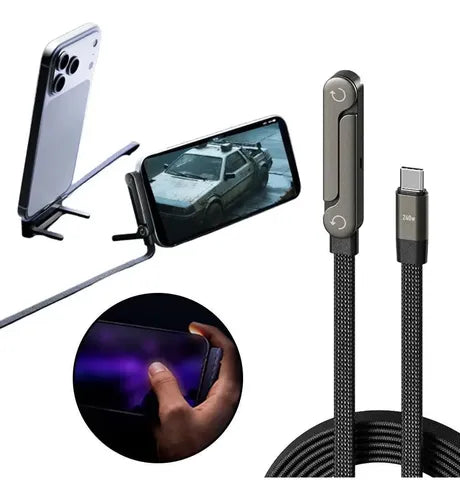 Cable De Carga Invisible Con Soporte, Carga Rápida 240 W