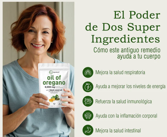 🌿Aceite Orégano+ Semilla negra y Carvacrol 300 Capsulas - ORIGINAL