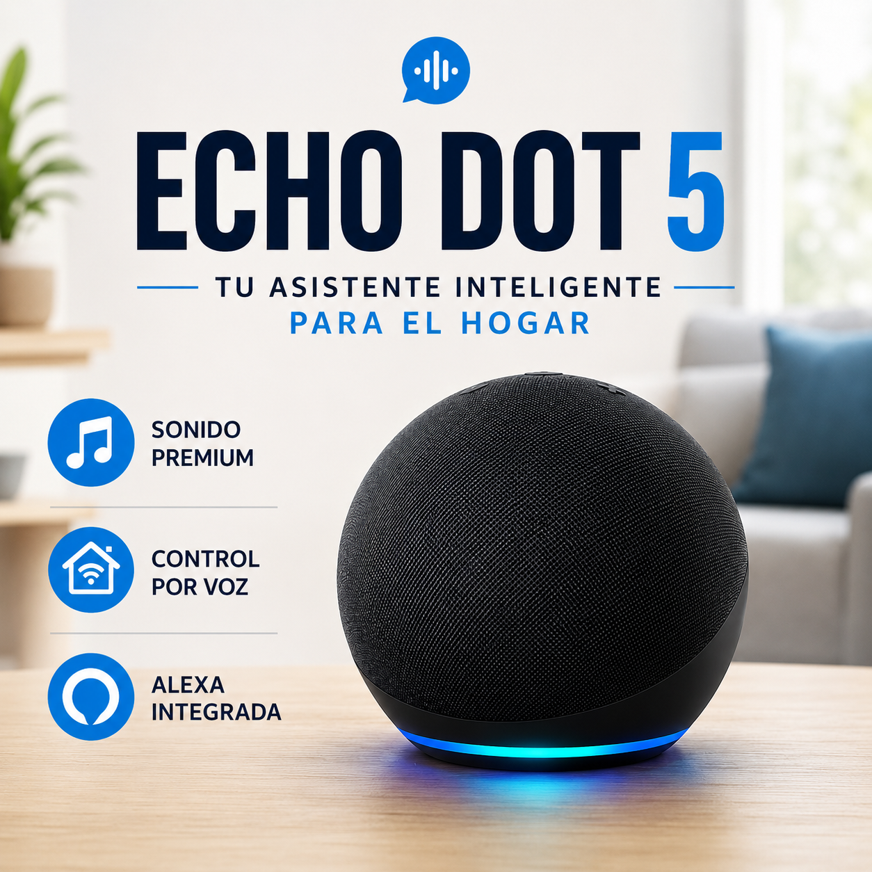 Echo Dot 5ª Generación – Tu Asistente Inteligente para el Hogar