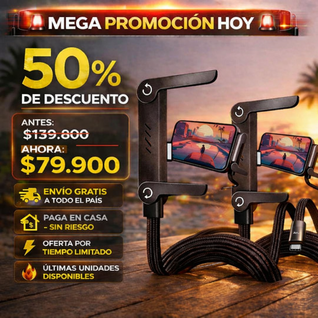 Cable De Carga Invisible Con Soporte, Carga Rápida 240 W