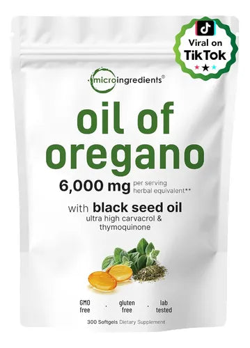 🌿Aceite Orégano+ Semilla negra y Carvacrol 300 Capsulas - ORIGINAL