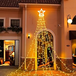 ESTRELLA CASCADA SOLAR LED🎄😍 - 50% DESCUENTO