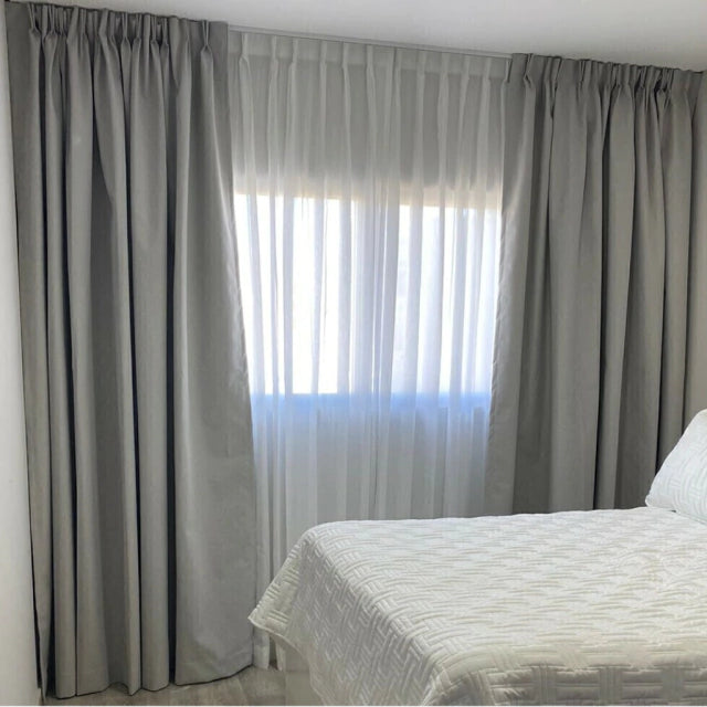 Cortinas Jacquard Blackout Anti Luz + Velo con 45% Descuento