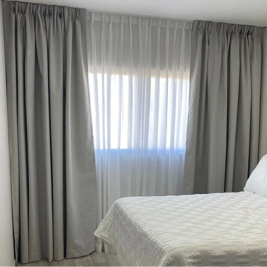 Cortinas Jacquard Blackout Anti Luz + Velo con 45% Descuento